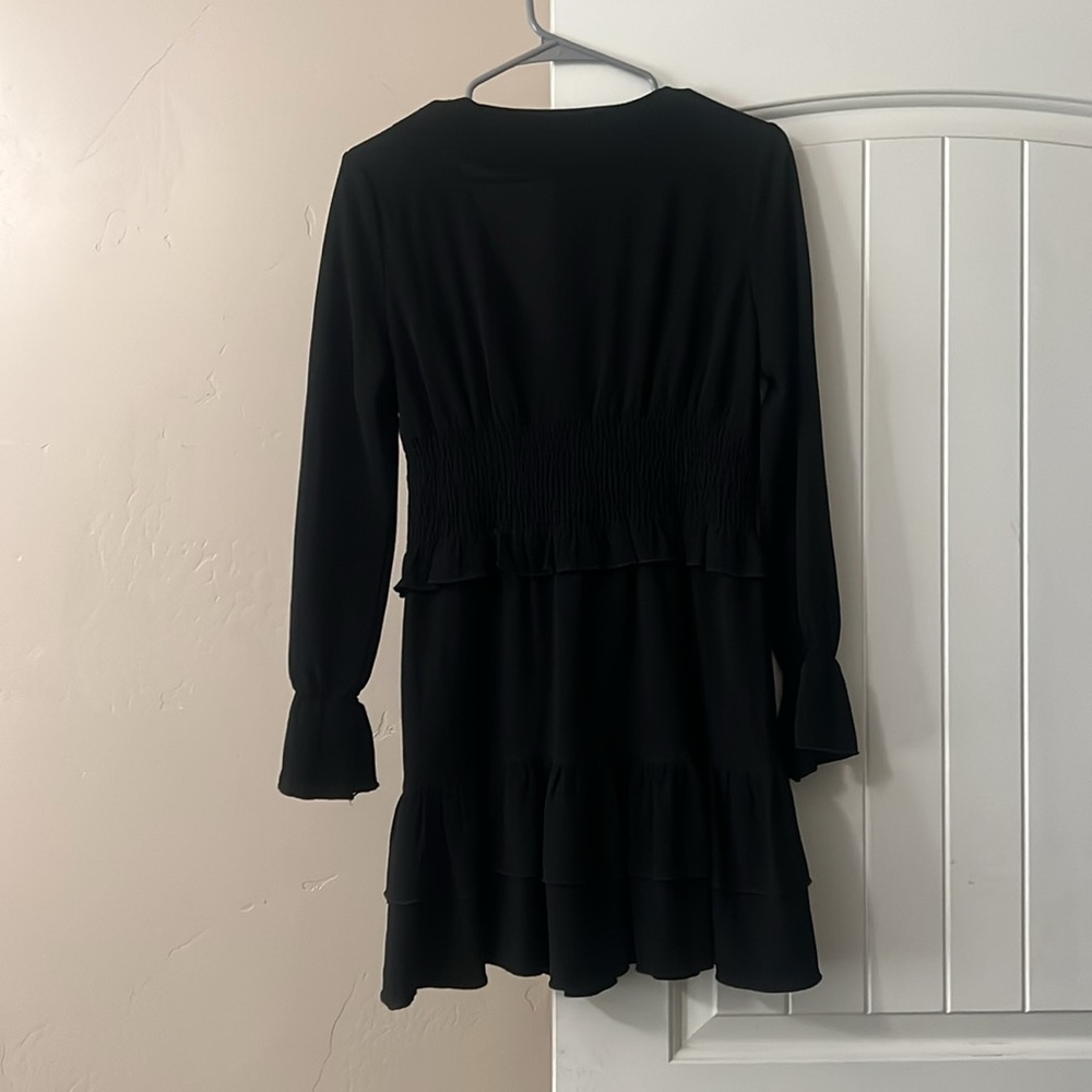 Chicwish Black Bell Sleeve Babydoll Dress - Picture 2 of 3